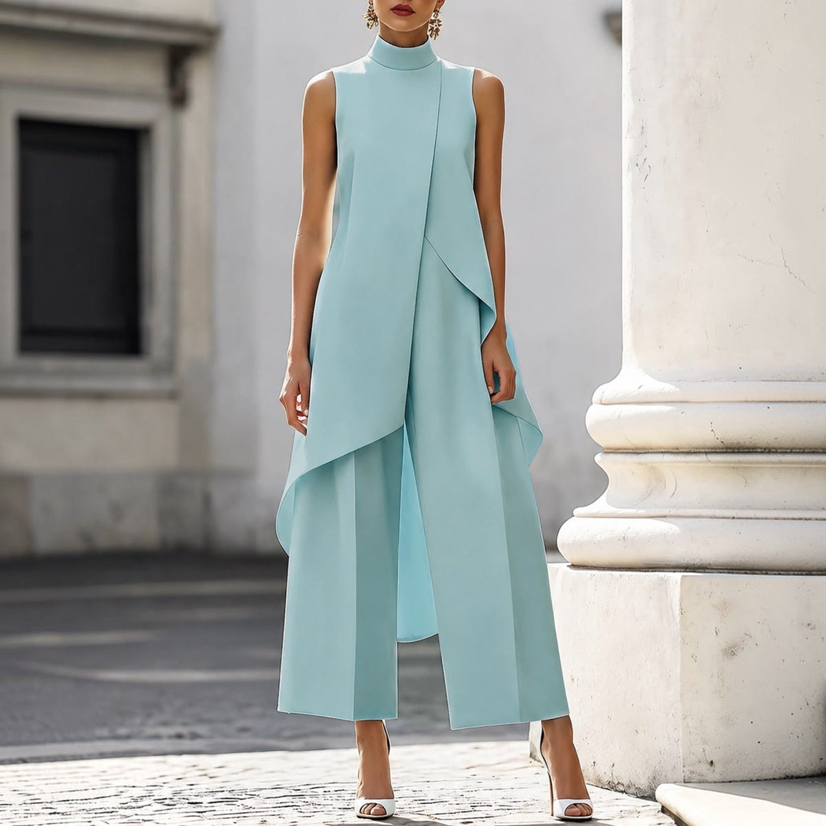 Serafina | Completo asimmetrico con pantaloni