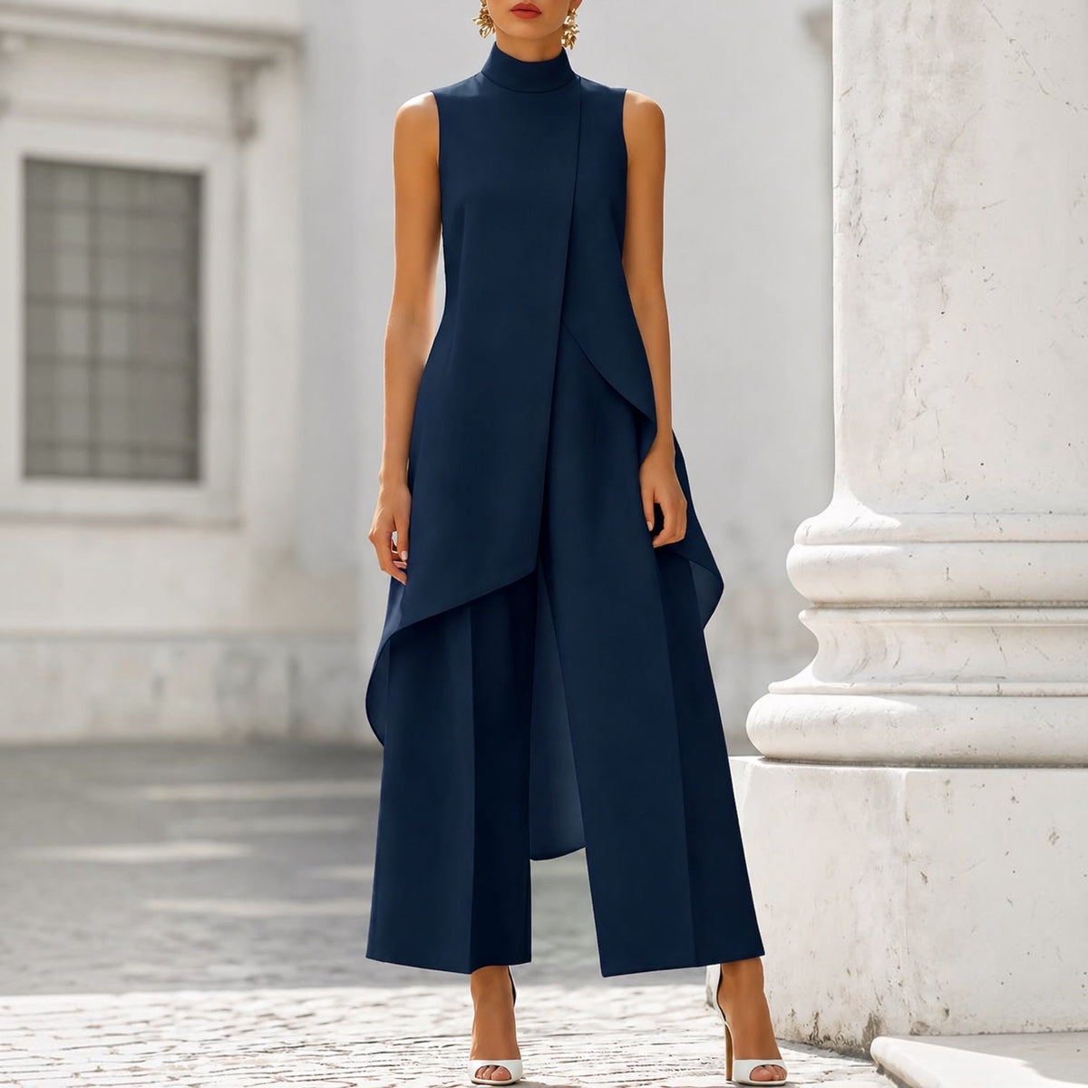 Serafina | Completo asimmetrico con pantaloni