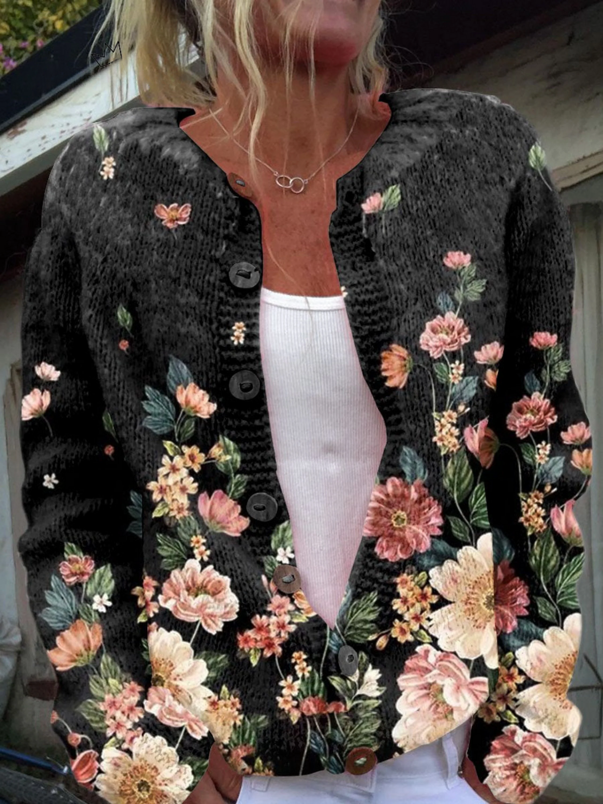 Maria | Cardigan Floreale Vintage