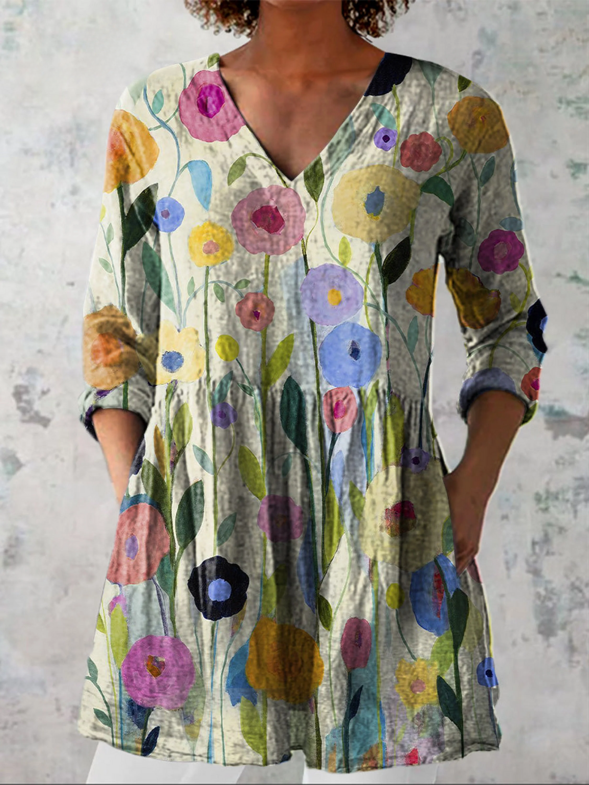 Gemma | Tunica Floreale Svasata