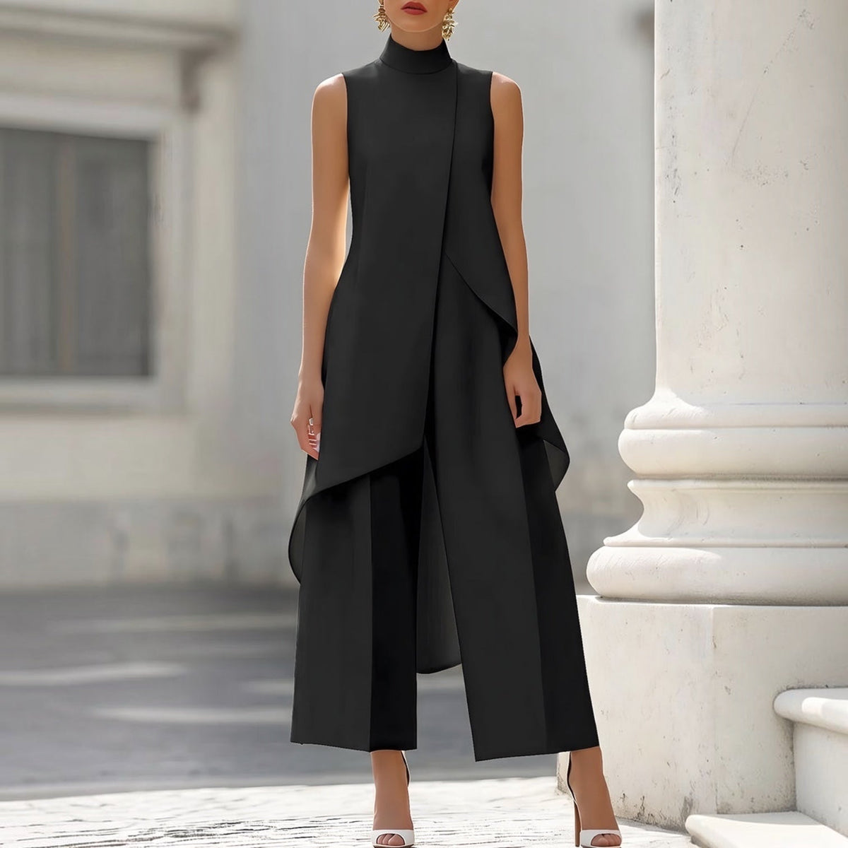 Serafina | Completo asimmetrico con pantaloni