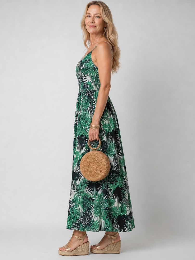 Greta | Abito lungo tropicale