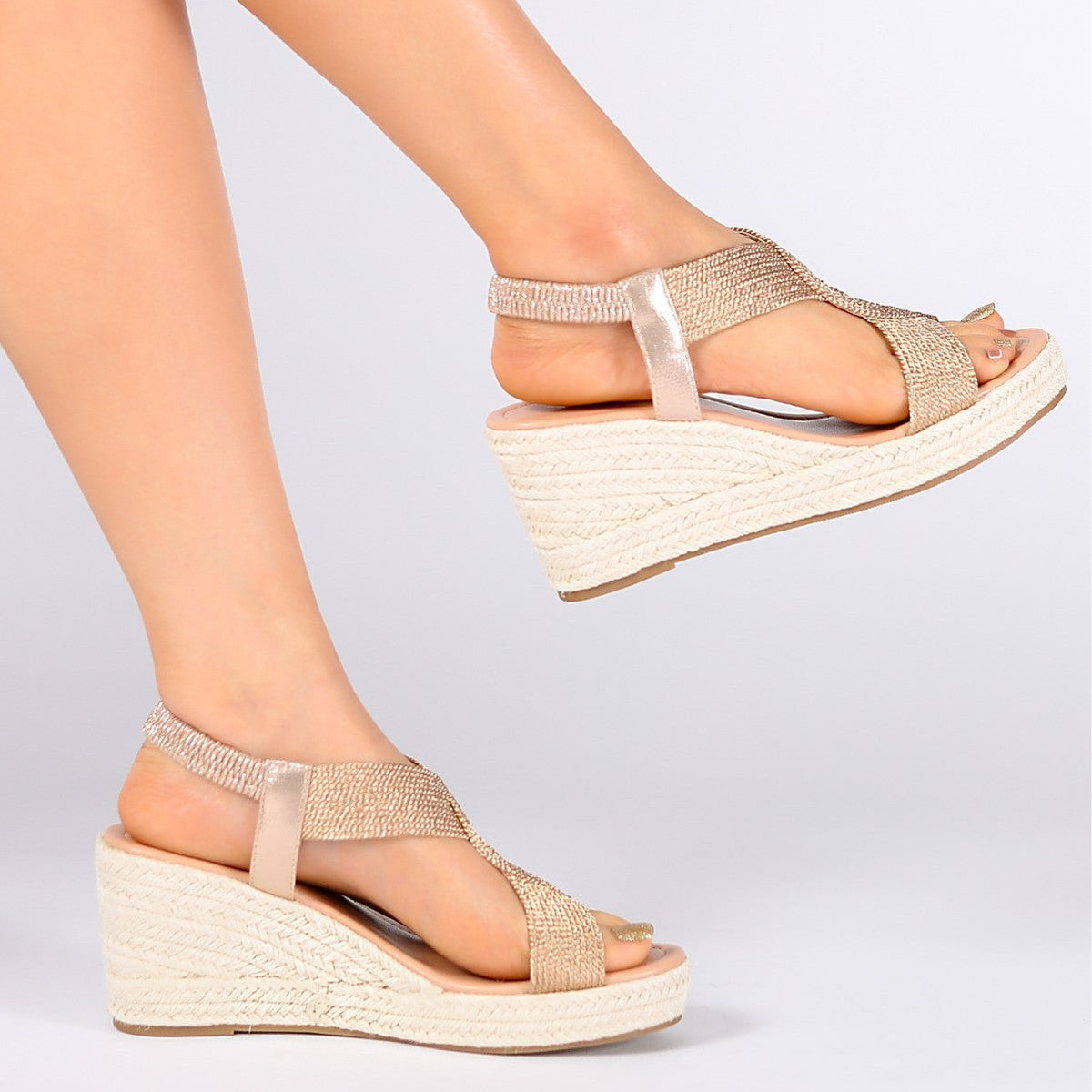 Elettra | Sandali con zeppa intrecciata