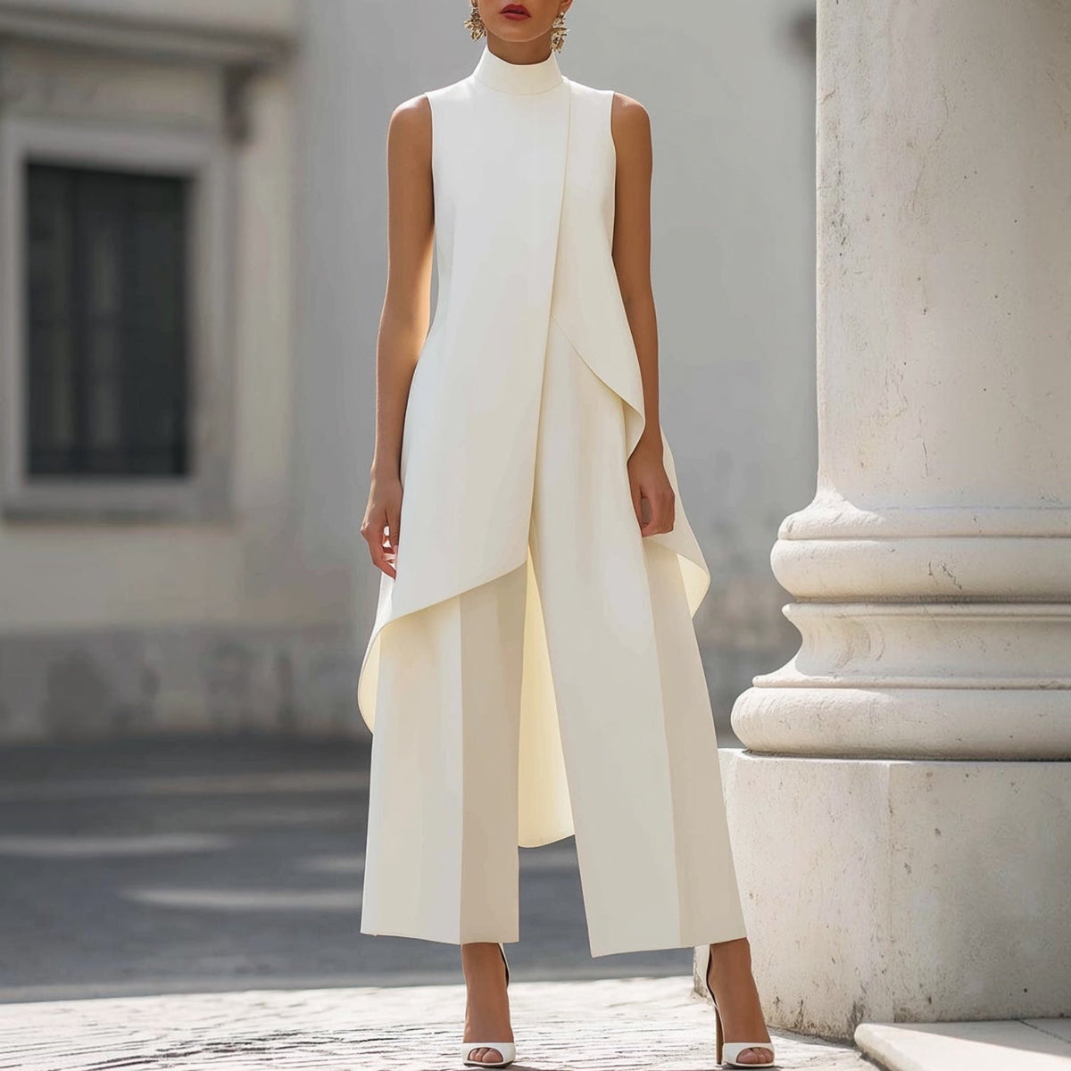 Serafina | Completo asimmetrico con pantaloni