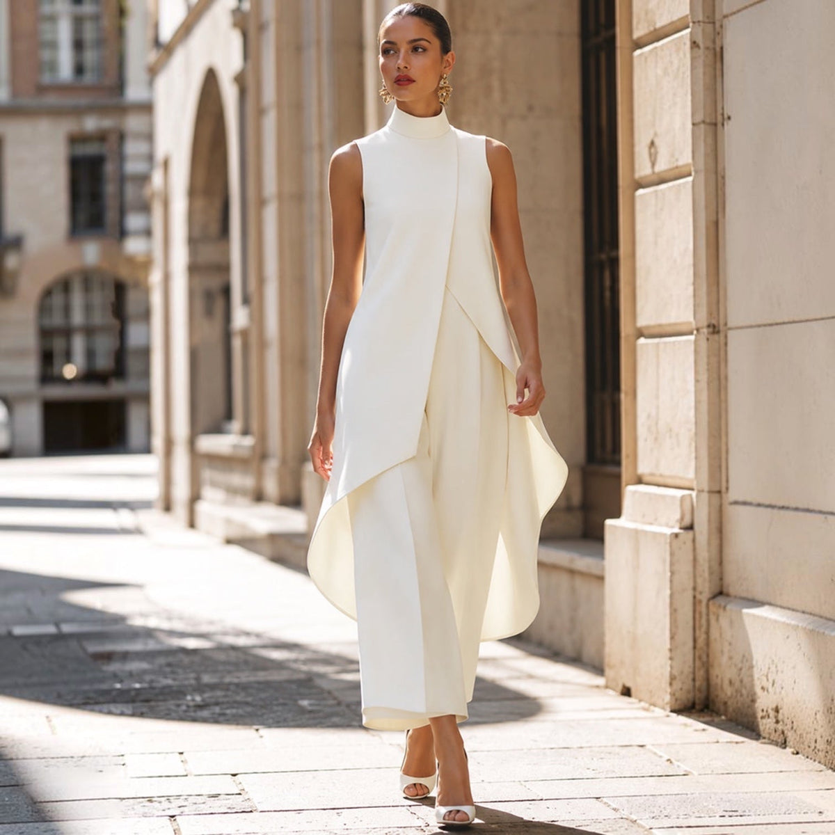Serafina | Completo asimmetrico con pantaloni