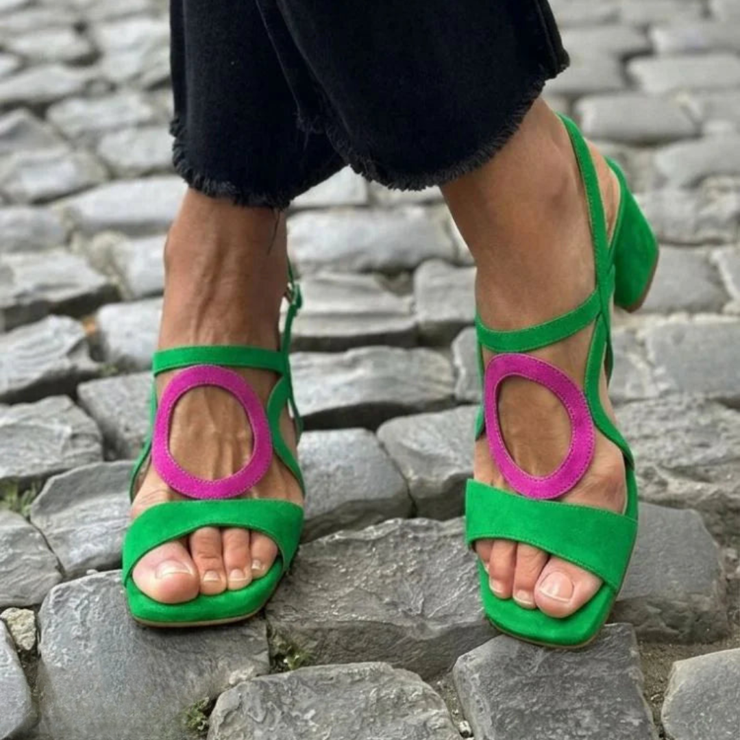 SANDALEN MET VIERKANTE NEUS VROUWEN