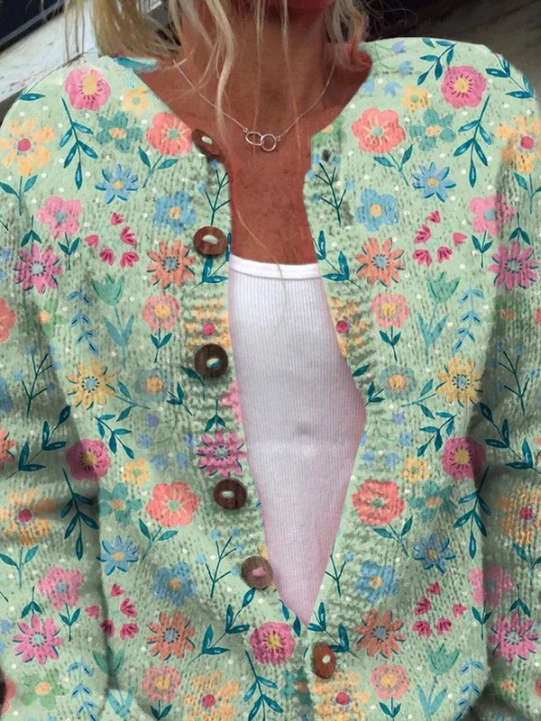 Angela | Cardigan Vintage Floreale da Donna