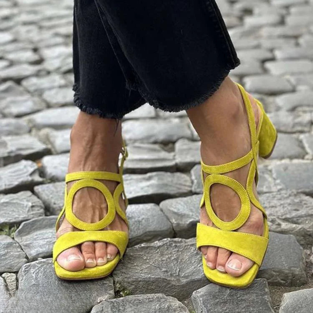 SANDALEN MET VIERKANTE NEUS VROUWEN
