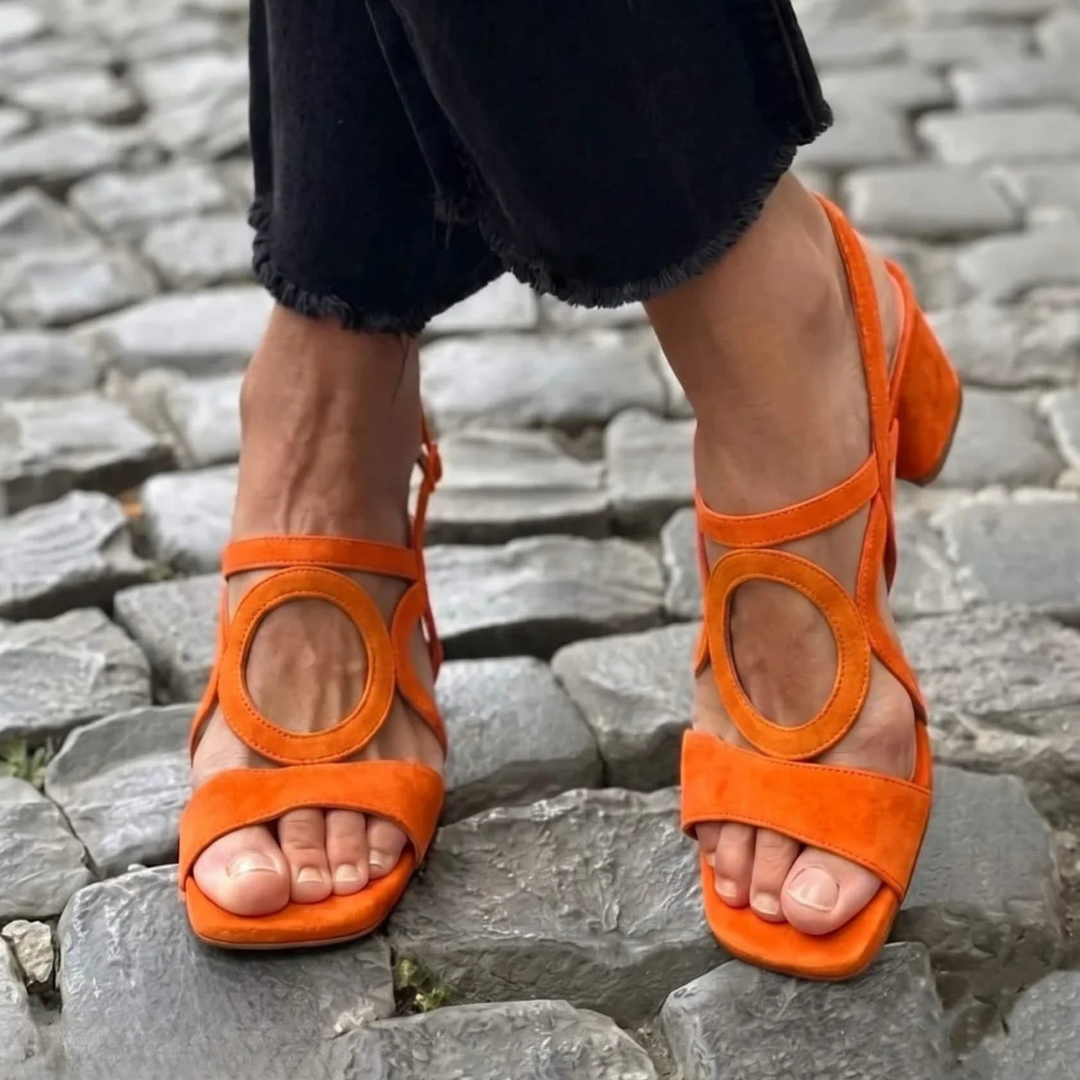SANDALEN MET VIERKANTE NEUS VROUWEN