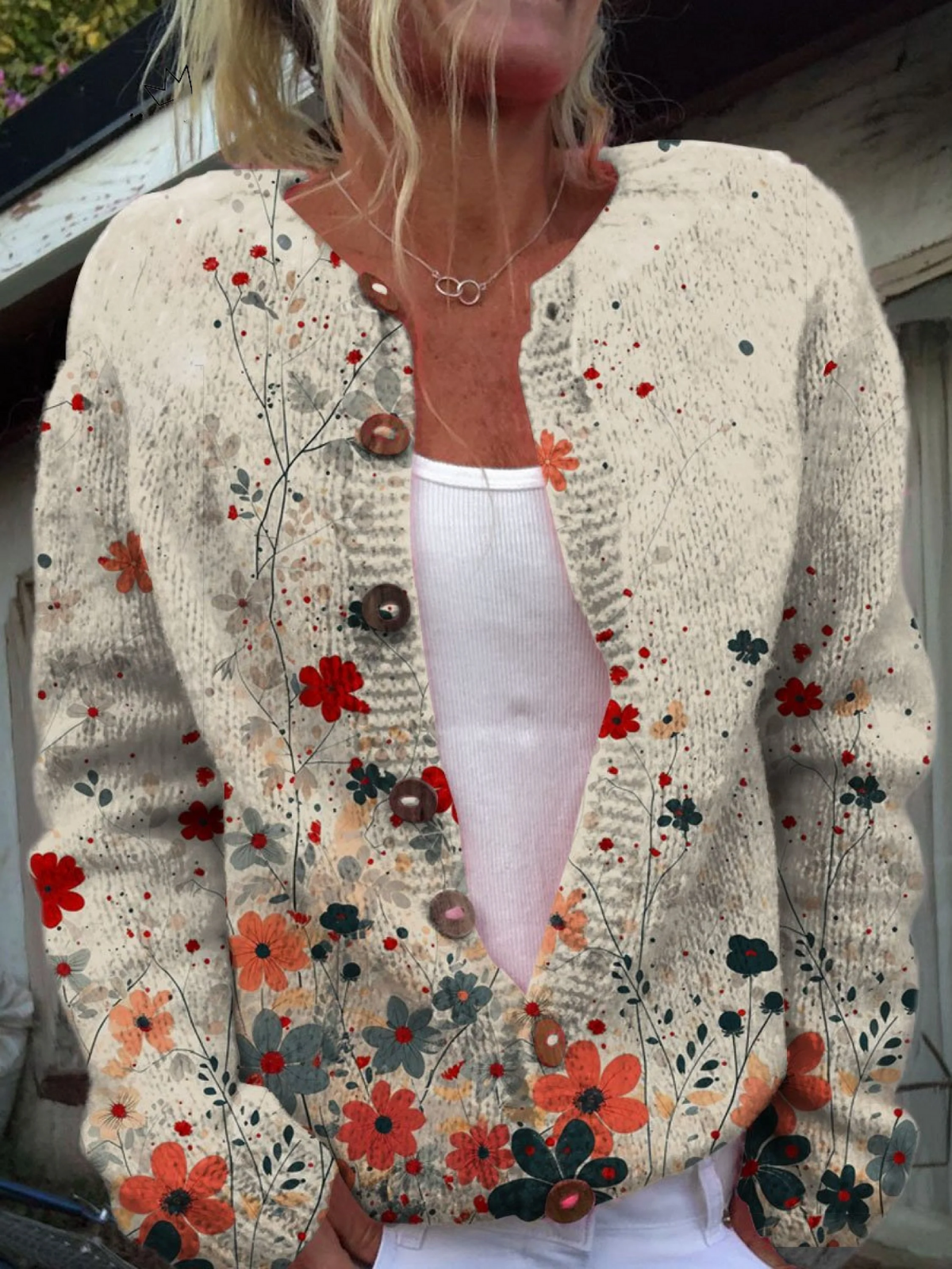 Rosa | Cardigan Vintage a Fiori