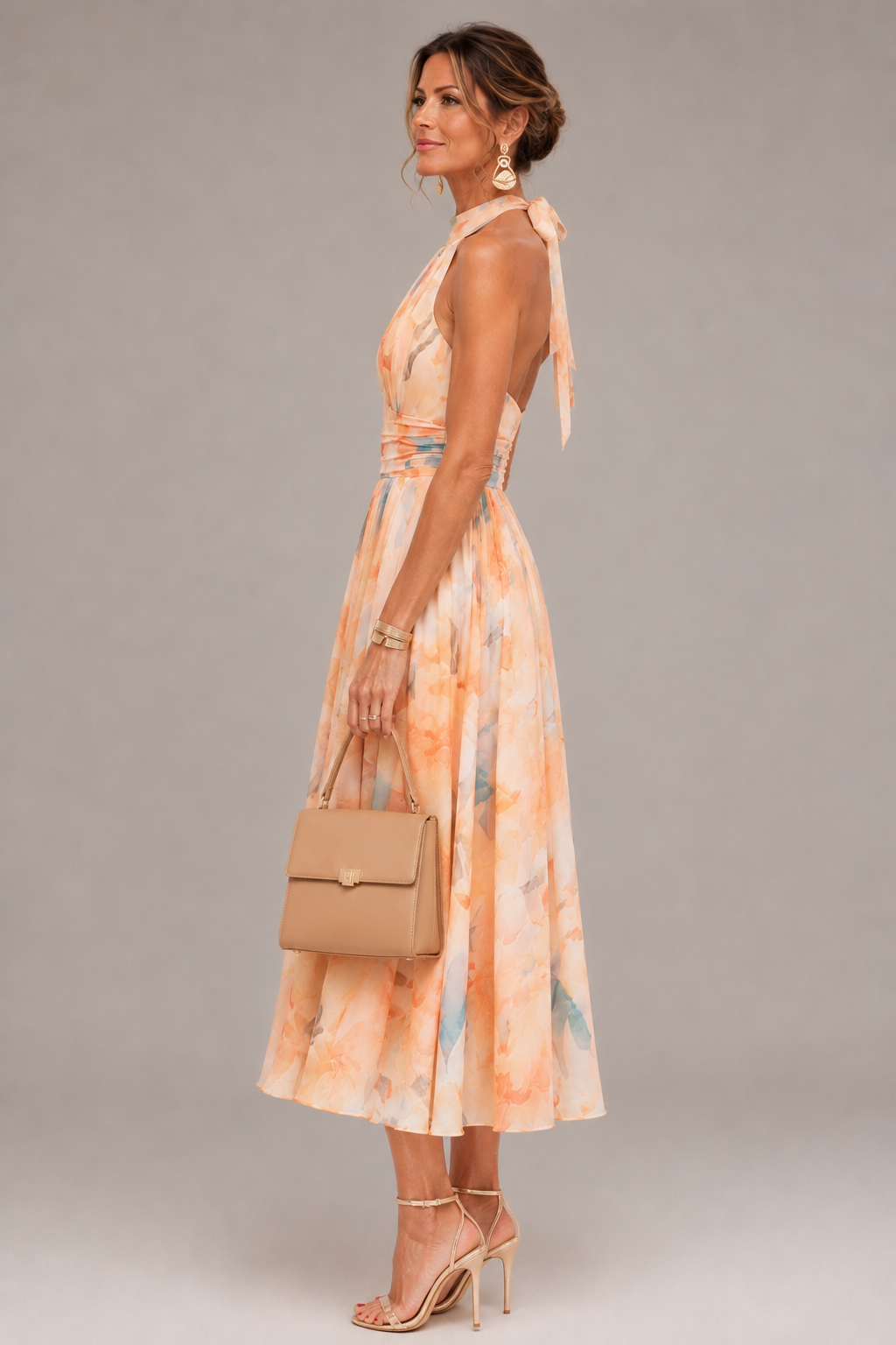 Isabella | Abito halter floreale