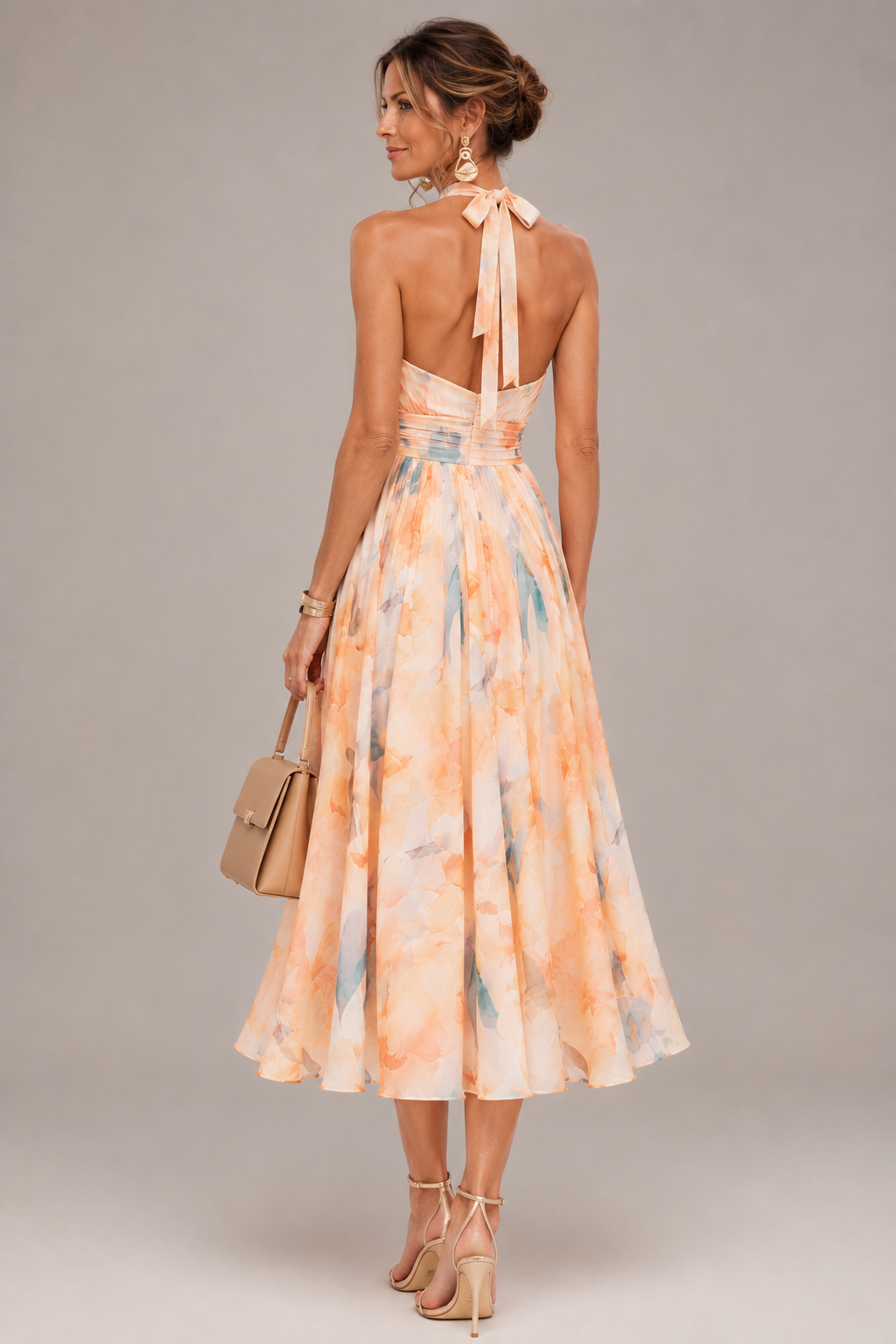 Isabella | Abito halter floreale
