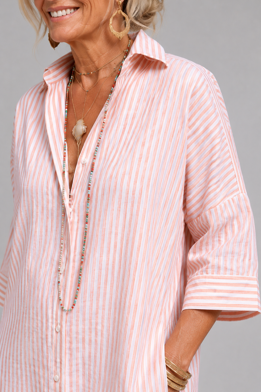Martina | Abito camicia a righe