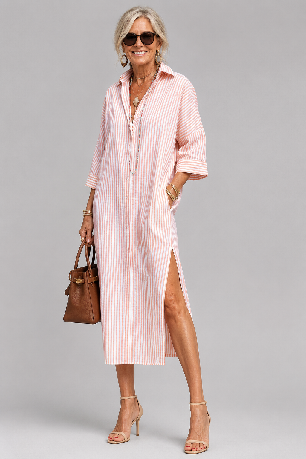 Martina | Abito camicia a righe