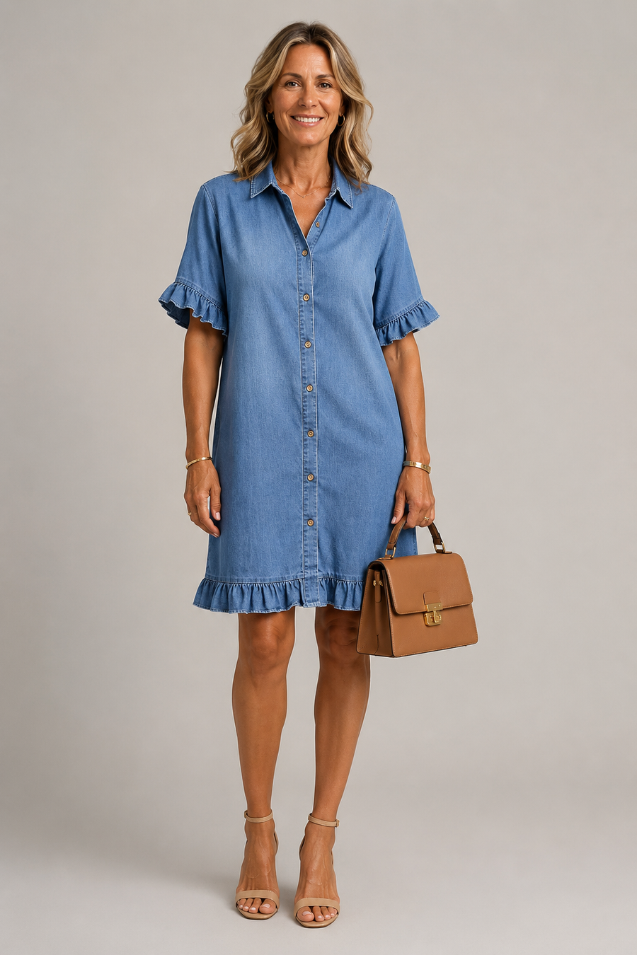 Federica | Abito chemisier in denim