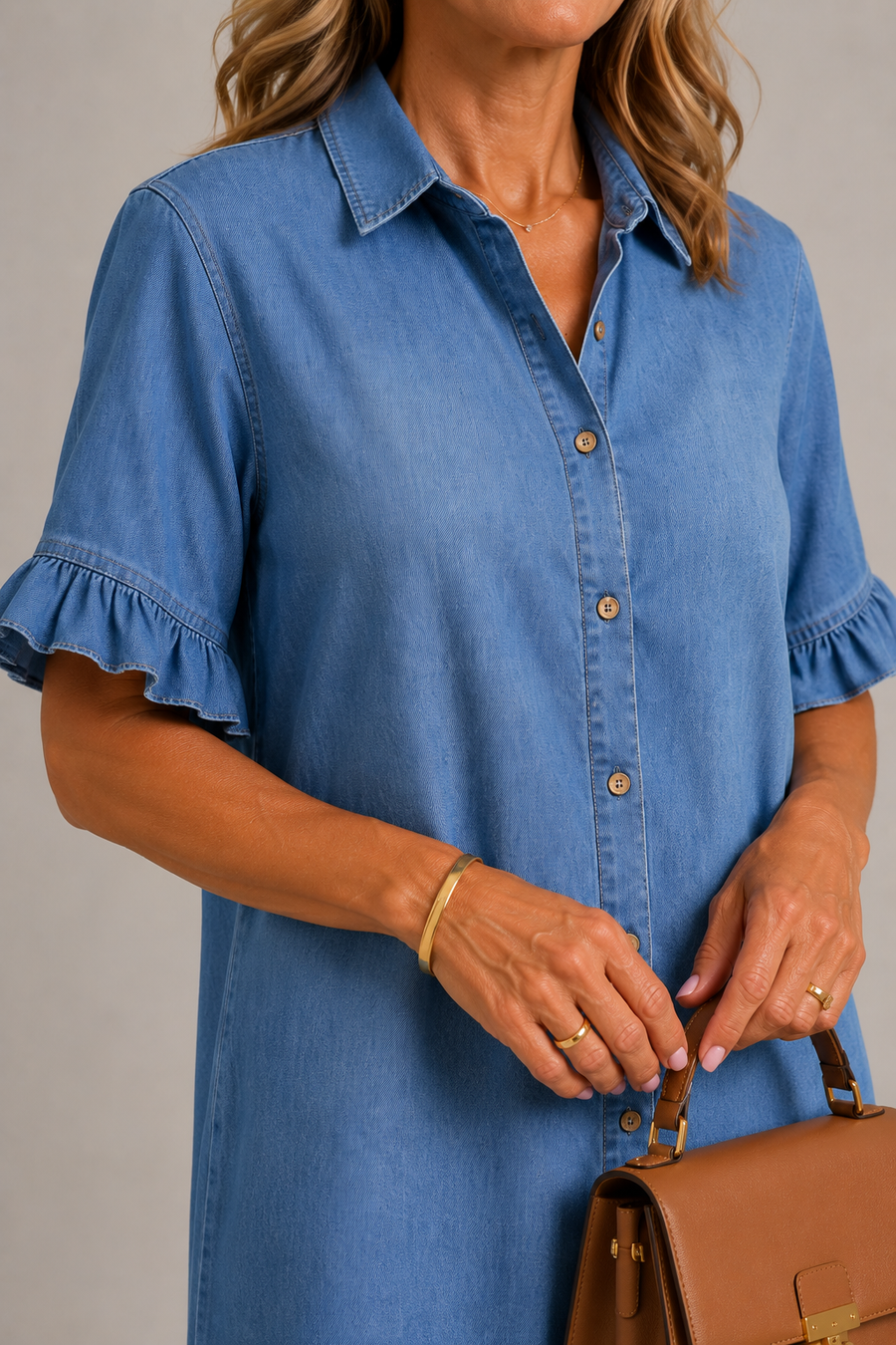 Federica | Abito chemisier in denim
