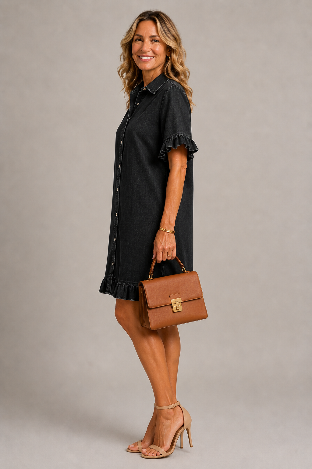 Federica | Abito chemisier in denim