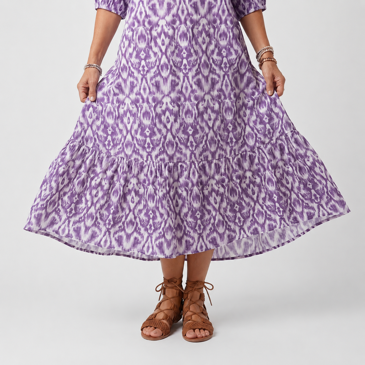Viola | Abito Lungo Svasato