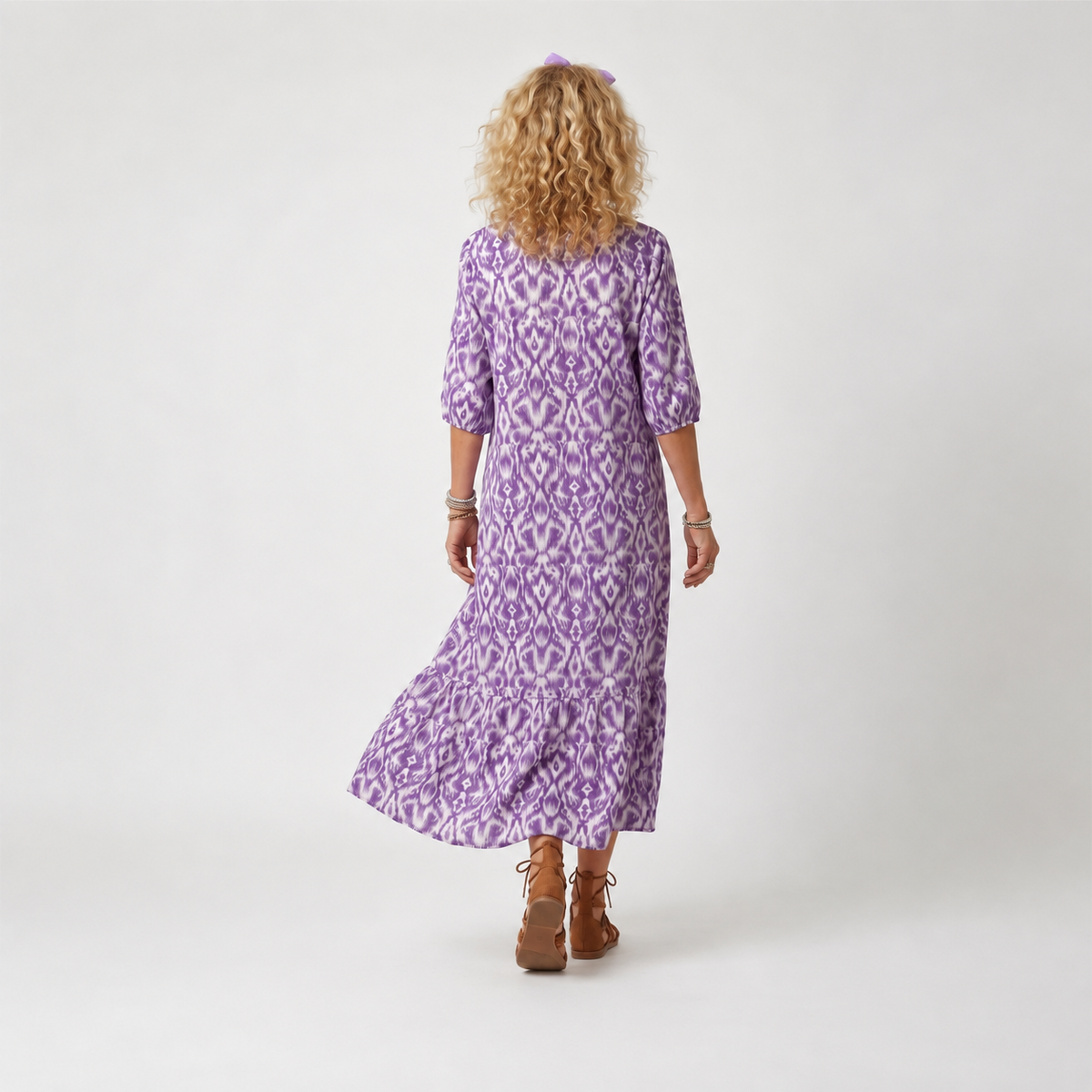 Viola | Abito Lungo Svasato