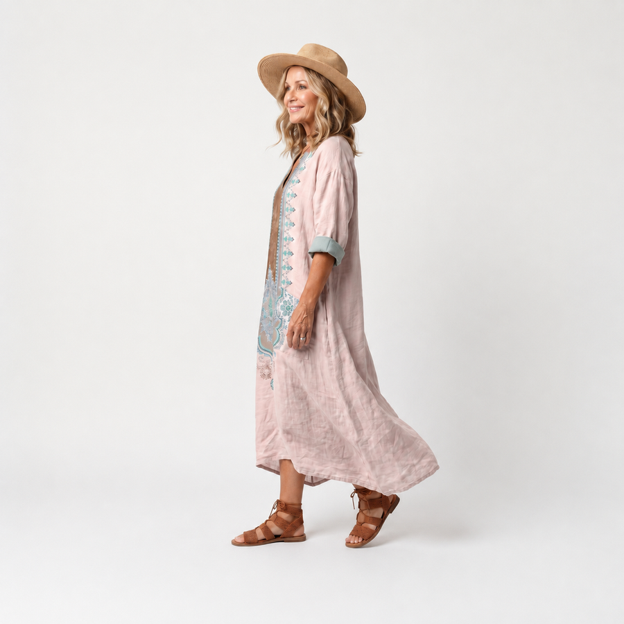 Alessandra | Abito Lungo Ornamentale