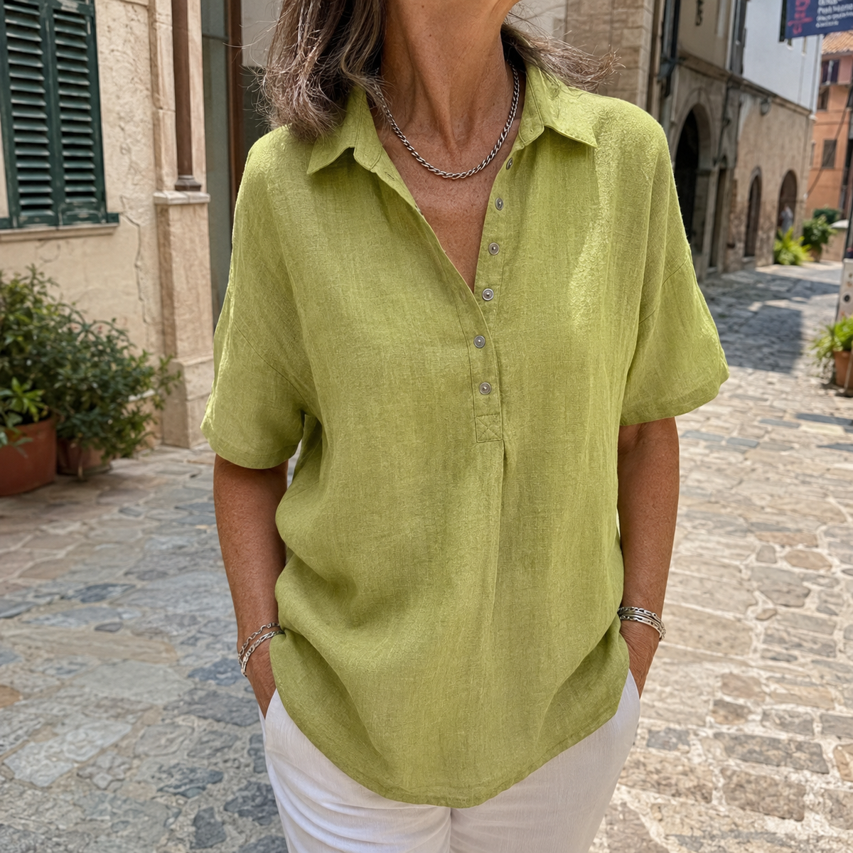 Alessia | Blusa morbida con bottoni