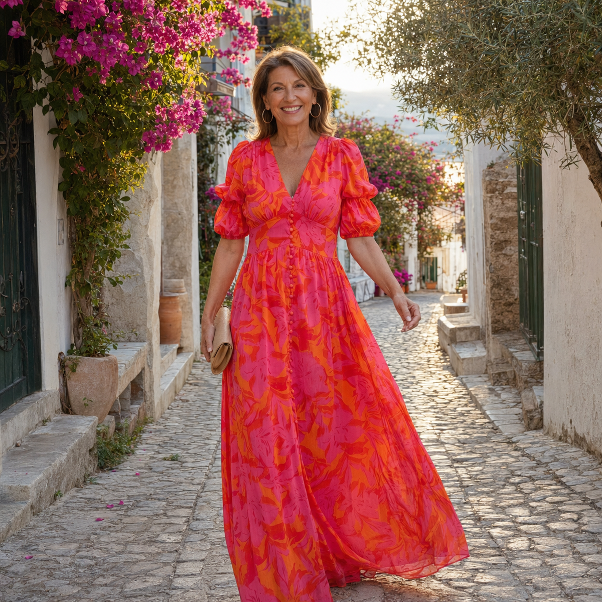 Alessia | Abito Floreale Lungo