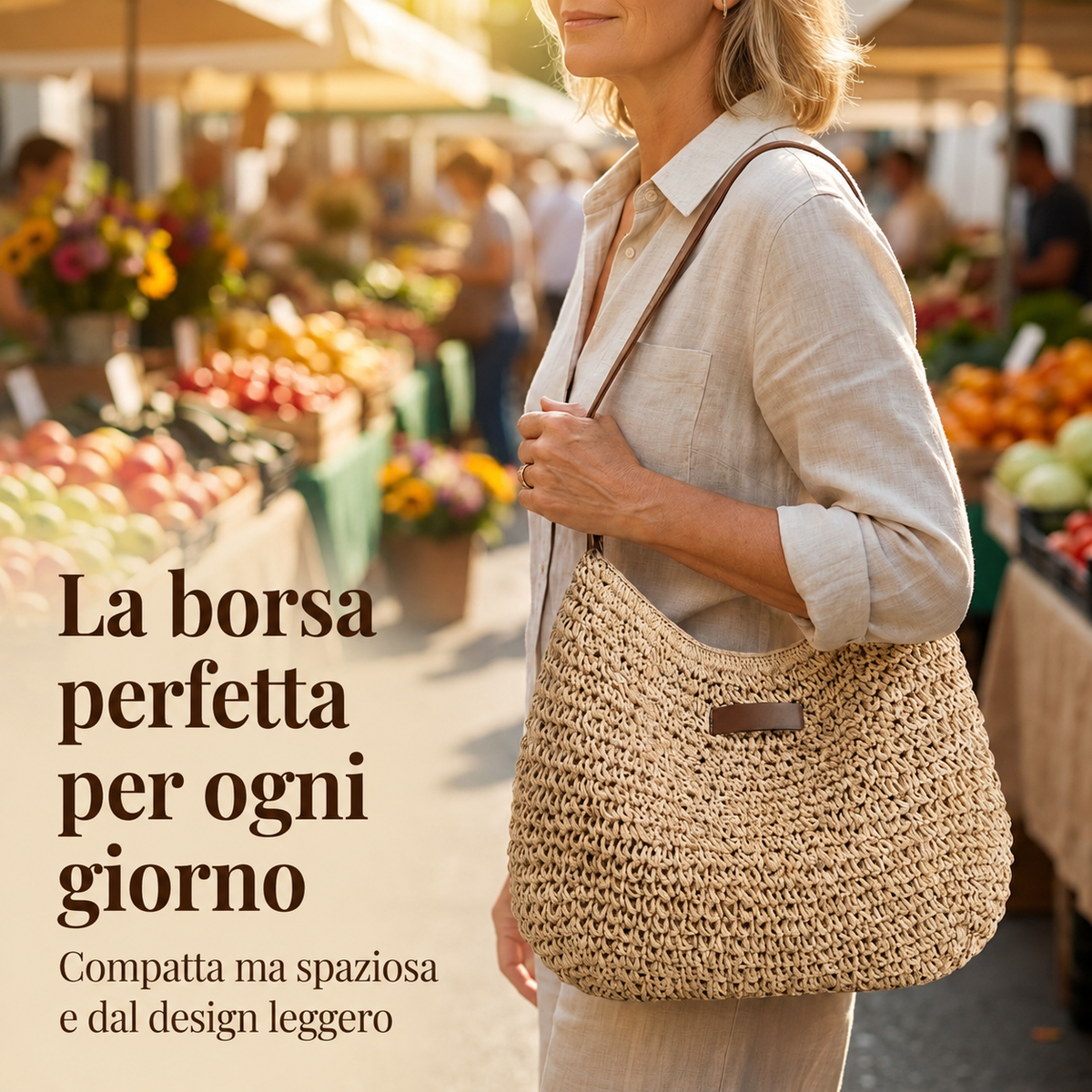 Dina | Borsa Intrecciata Elegante - Marrone Scuro