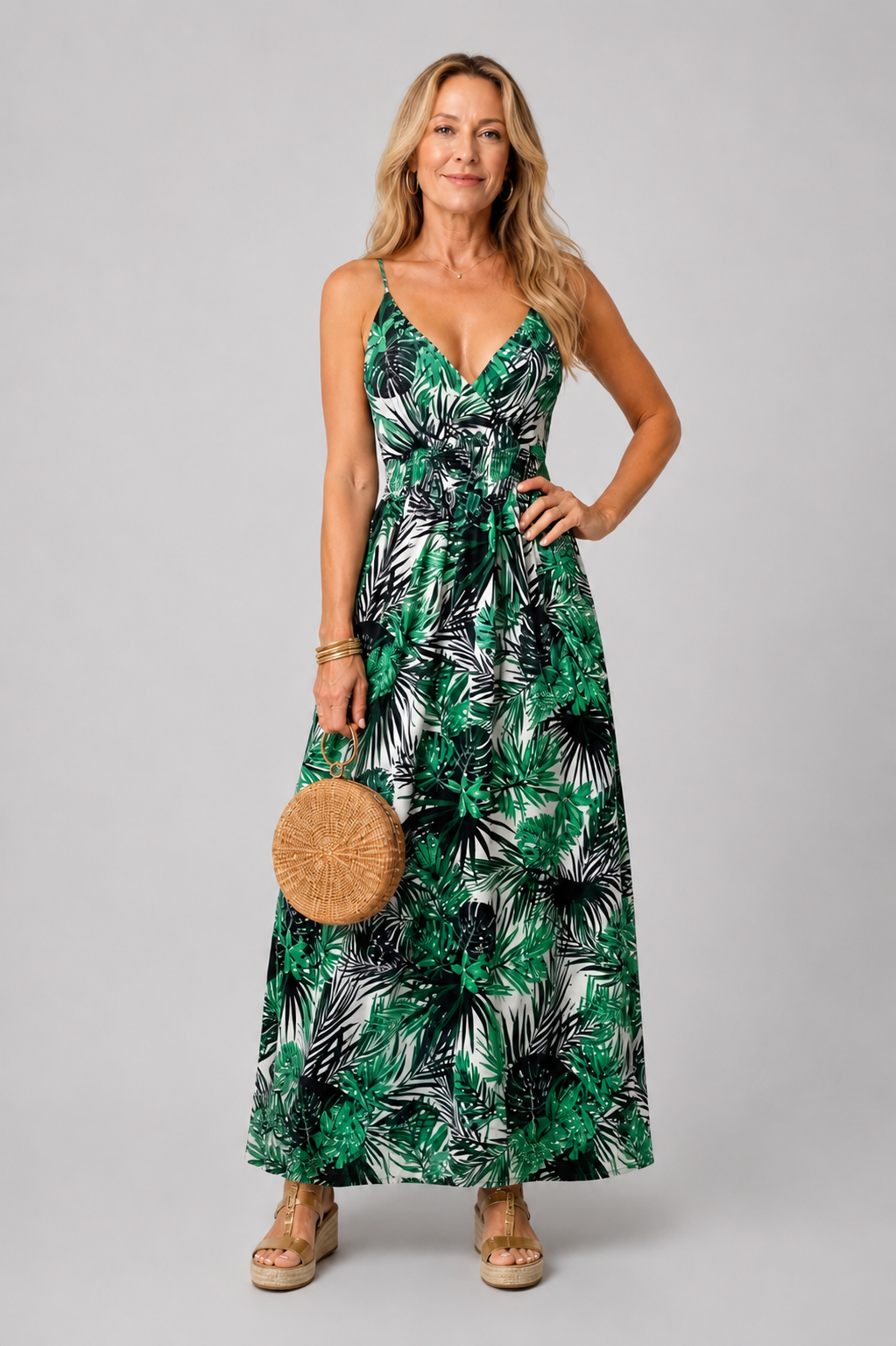 Greta | Abito lungo tropicale