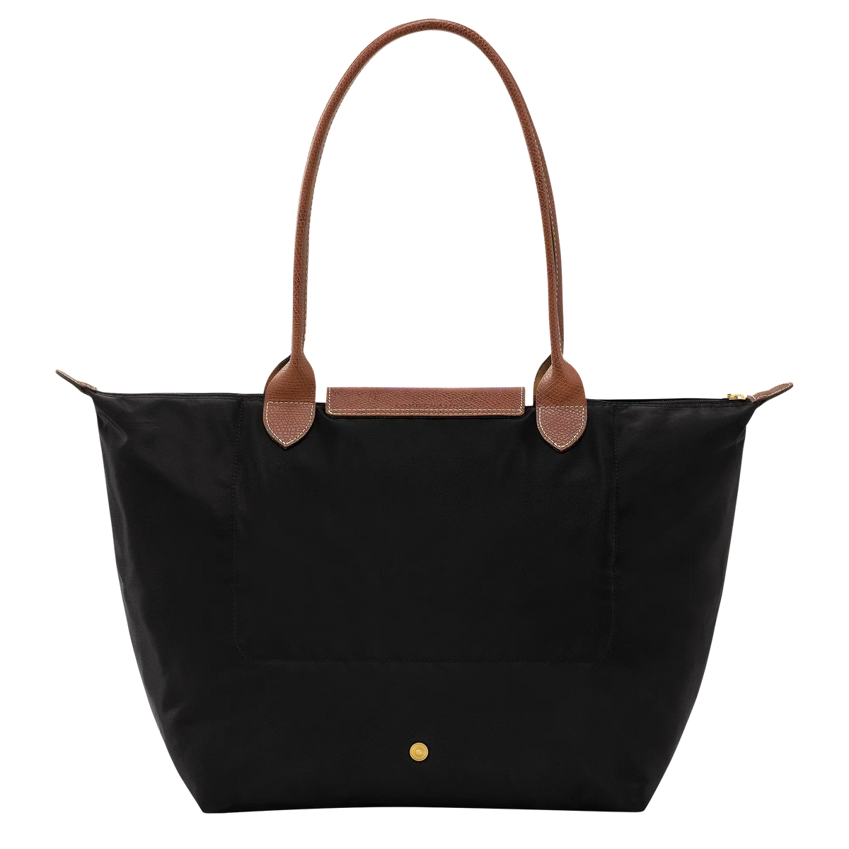Borsa Grande Pieghevole in Nylon, Nero