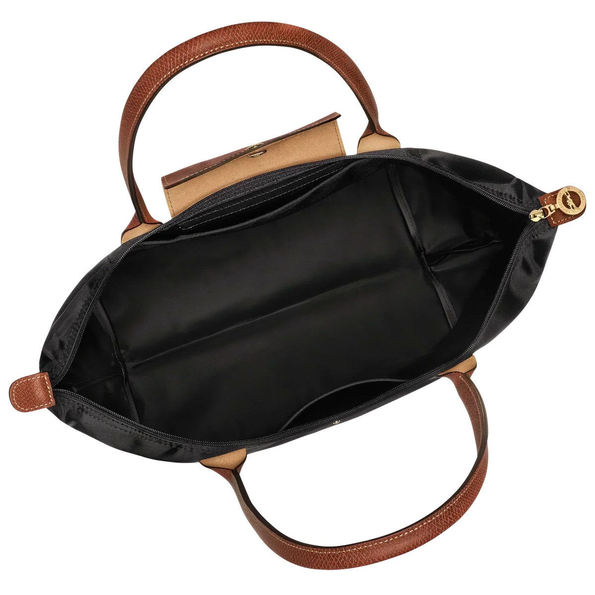 Borsa Grande Pieghevole in Nylon, Nero