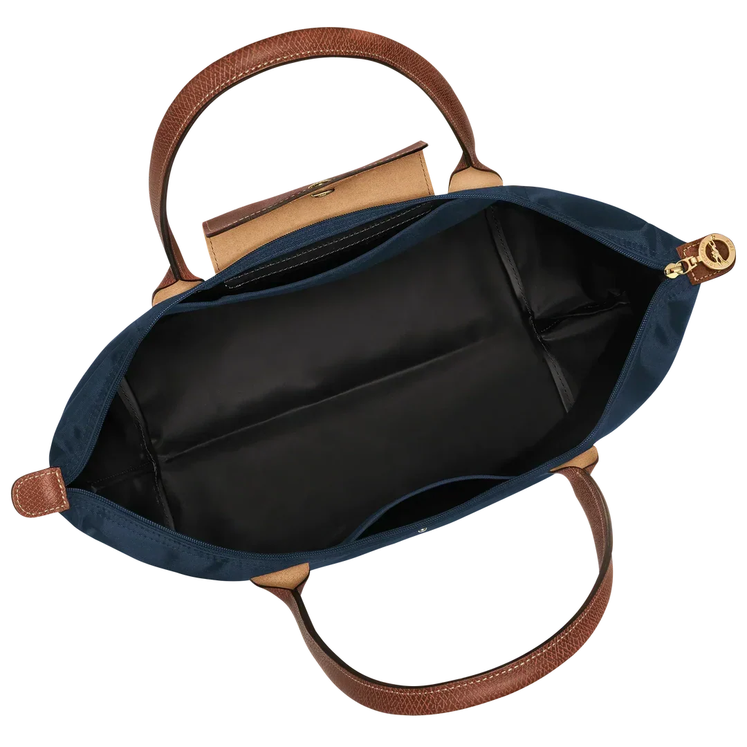 Borsa Grande Pieghevole in Nylon, Blu Navy