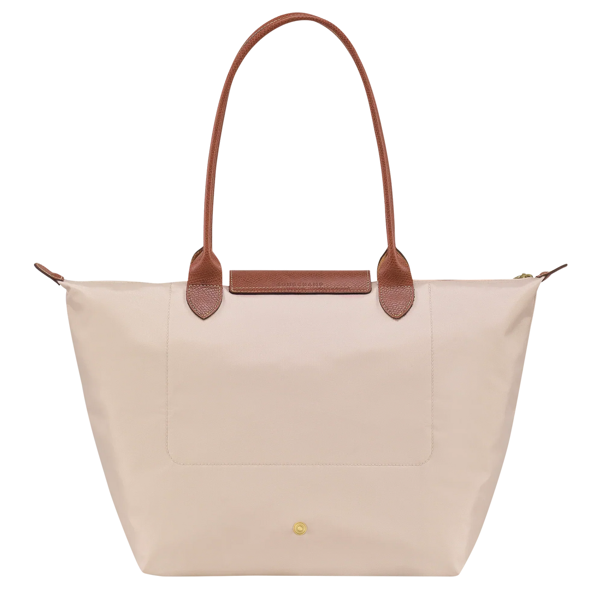 Borsa Grande Pieghevole in Nylon, Bianco Carta