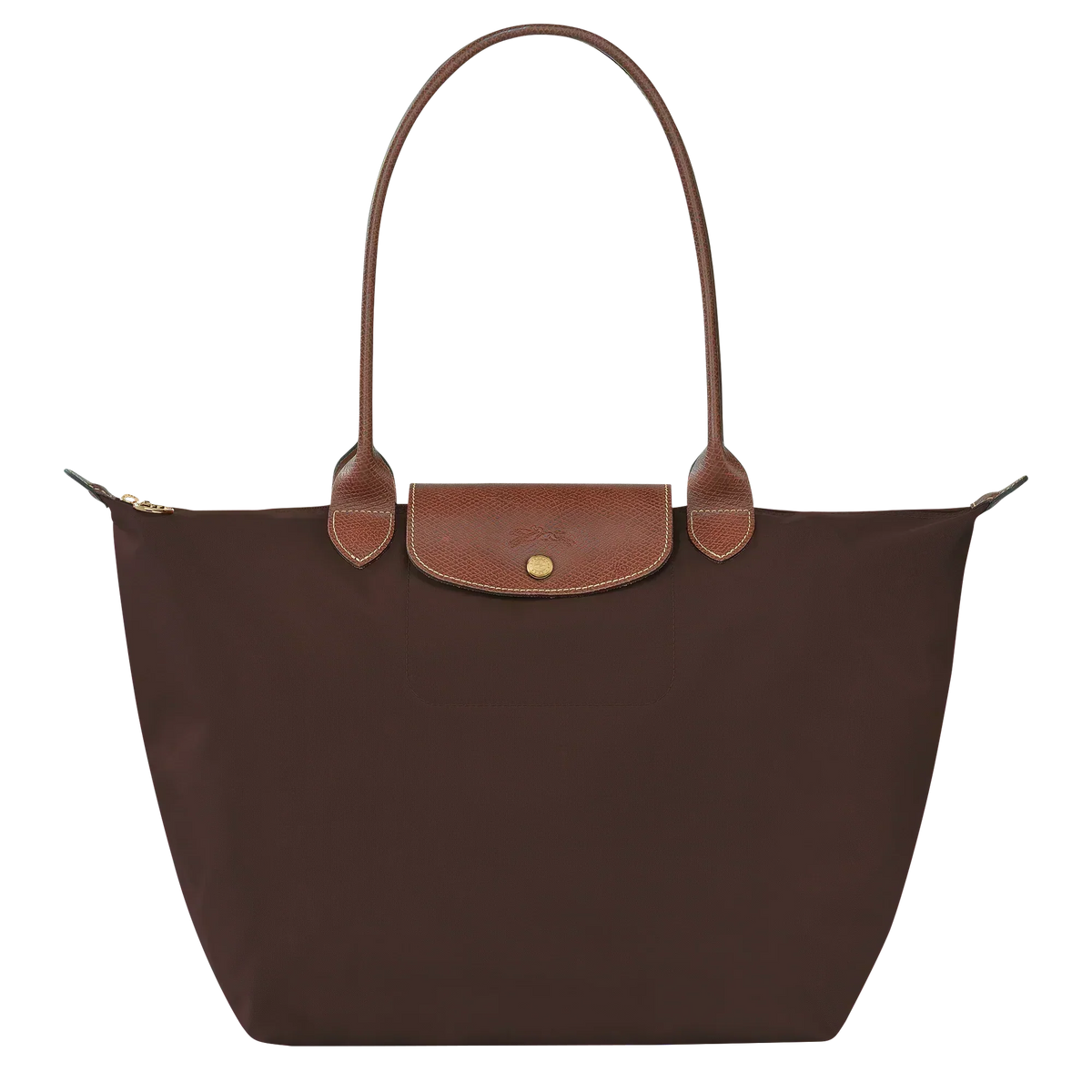 Borsa Grande Pieghevole in Nylon, Ebano