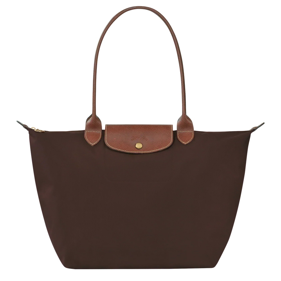 Borsa Grande Pieghevole in Nylon, Ebano