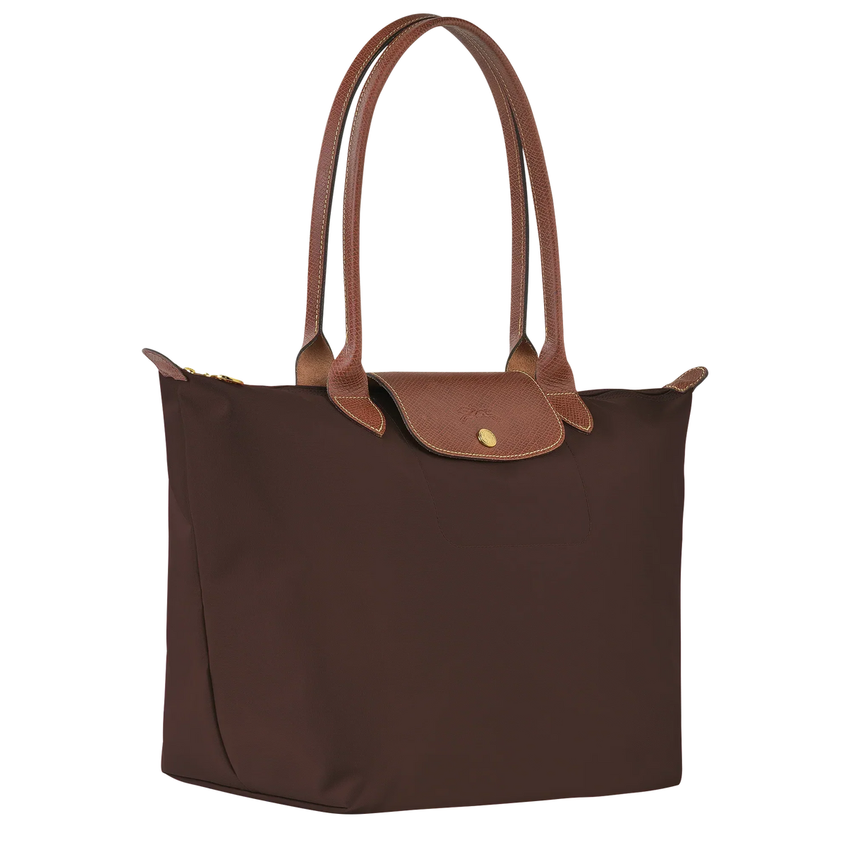 Borsa Grande Pieghevole in Nylon, Ebano