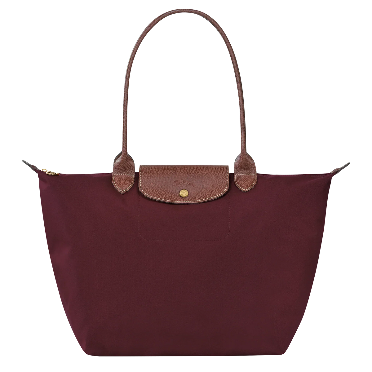 Borsa Grande Pieghevole in Nylon, Bordeaux