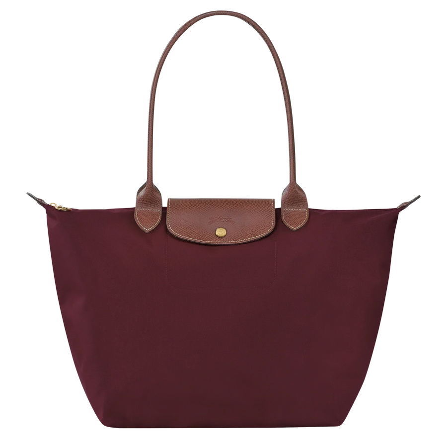 Borsa Grande Pieghevole in Nylon, Bordeaux