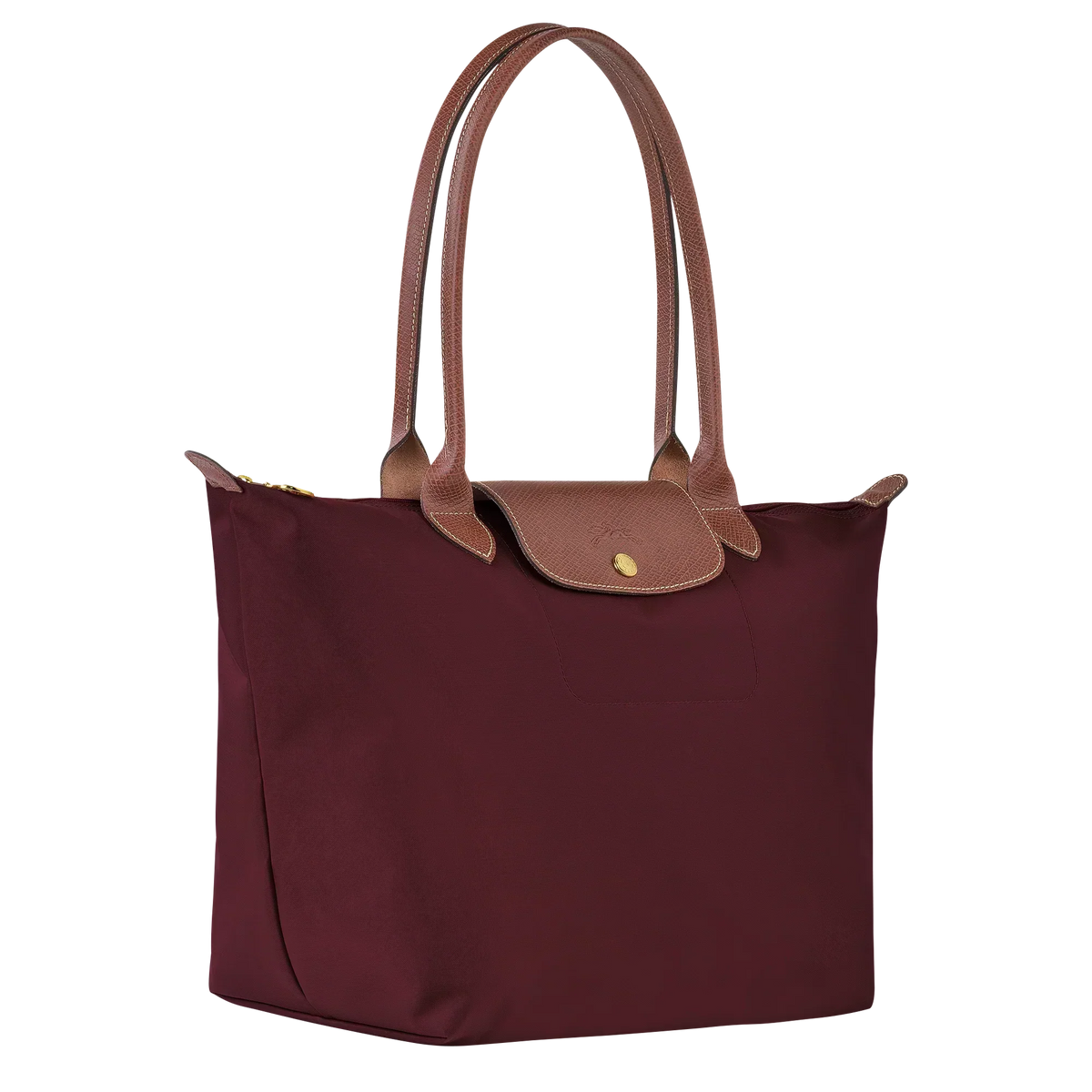 Borsa Grande Pieghevole in Nylon, Bordeaux