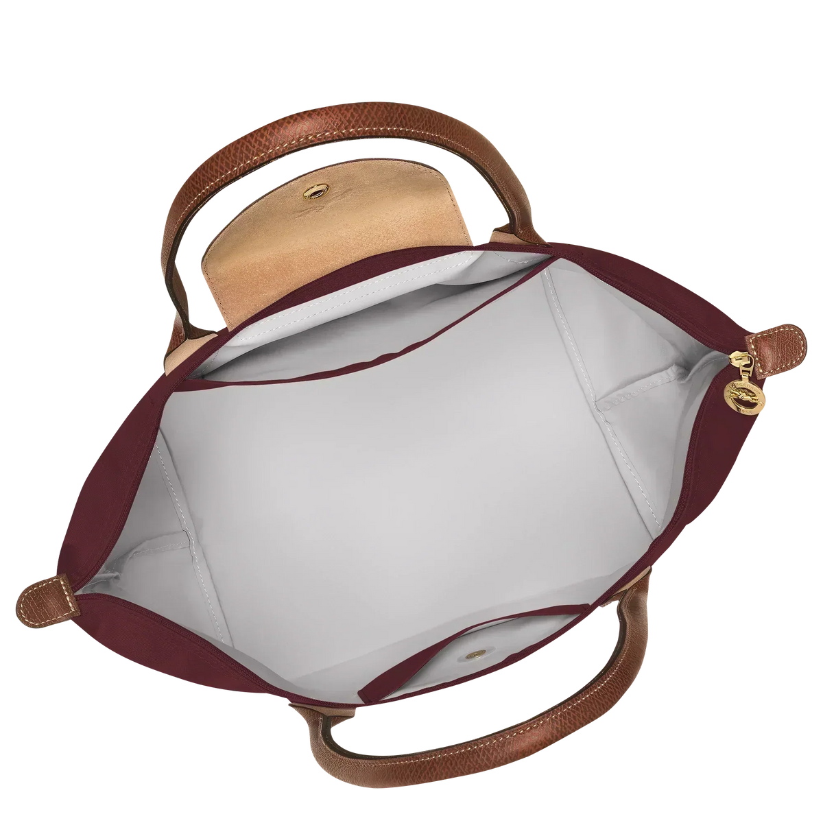 Borsa Grande Pieghevole in Nylon, Bordeaux