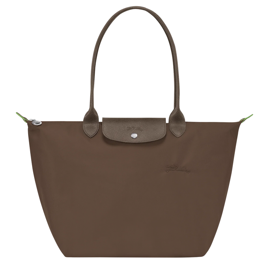 Borsa Grande Pieghevole in Nylon, Terra