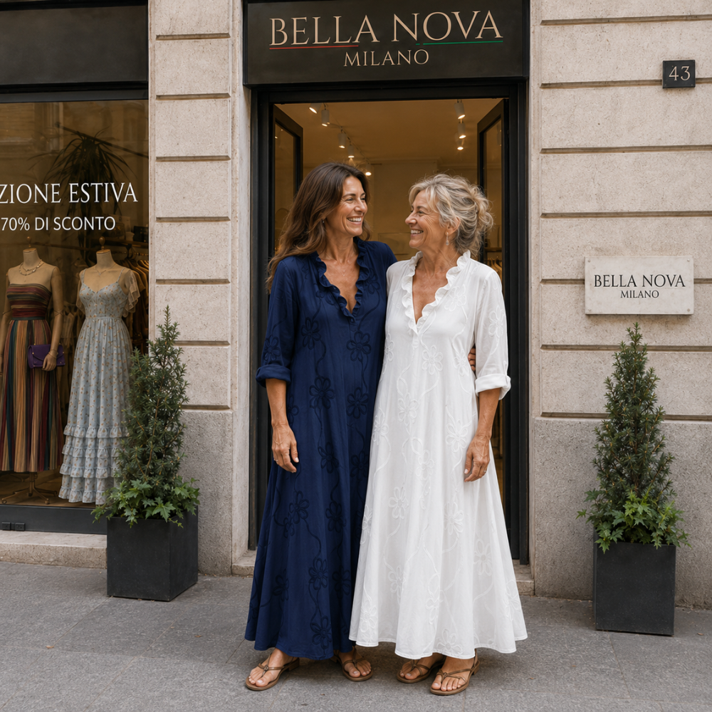 Luciana | Abito Floreale Ricamato