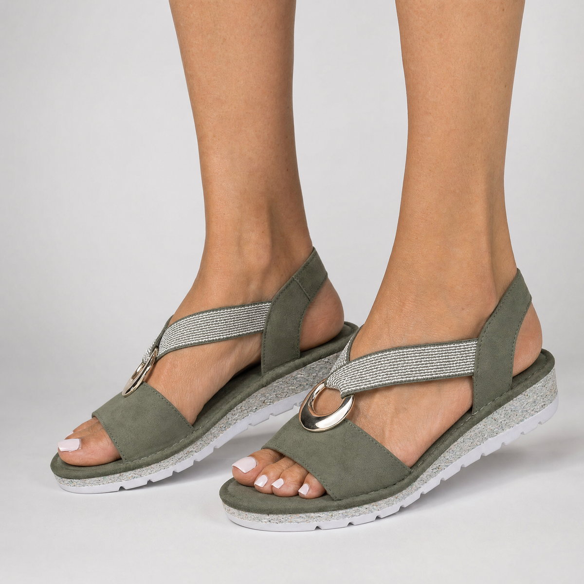 Marta | Sandali con anello dorato