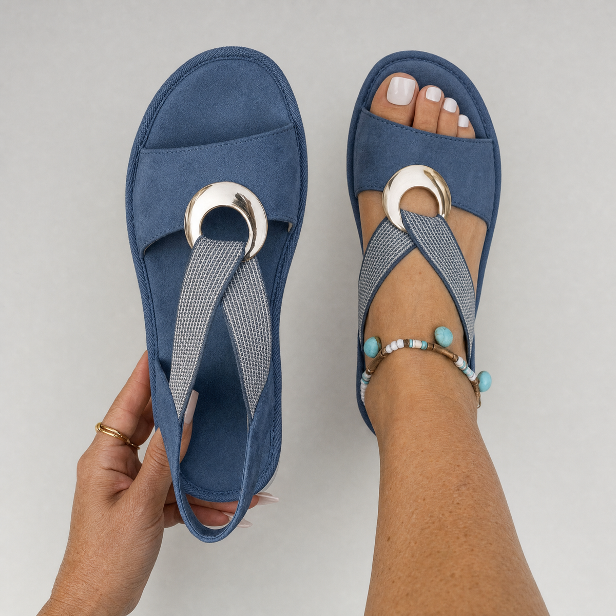 Marta | Sandali con anello dorato
