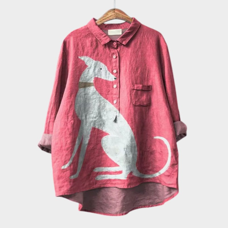 Amélie | Elegante Camicetta Estiva in Lino